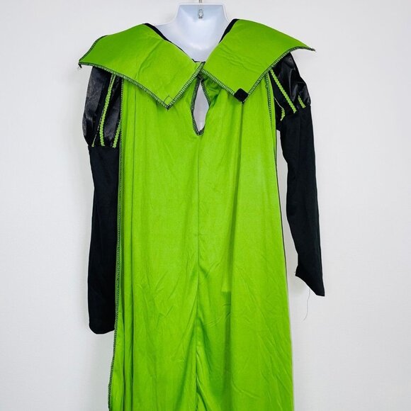 Wizard of Oz Wicked Witch Costume Girls M Green Black Hat Halloween - Picture 9 of 12